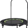 Tunturi Fitness Trampoline - Mini Trampoline - Opvouwbaar - 104cm Springoppervlak - Inclusief Beschermrand & Handgrip - Incl. Gratis Fitnessapp