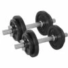 Tunturi Dumbbellset 20kg, With 2 Bars Screw 2 Tunturi Dumbbellset 20kg, With 2 Bars Screw -Tunturi dumbbellset 20kg with 2 bars screw