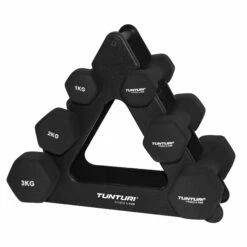 Tunturi Neoprene Dumbbellset 3Prs+Stand